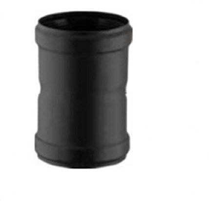 Manicotto Femmina/Femmina in acciaio inox preverniciato nero per stufe a pellet (DN 80)