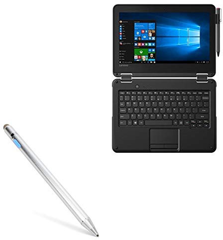 BoxWave Stylus Pen for Lenovo 300e Chromebook 1st Gen (11.6 in) (Stylus Pen by BoxWave) - AccuPoint Active Stylus, Electronic Stylus with Ultra Fine Tip - Metallic Silver
