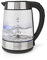 Nedis KAWK320EGS Hervidor de Agua Eléctrico - 1,7 L - Recipiente de Cristal - 5 Temperaturas - Indicador Digital - Base 360° - Controlador Strix - Protección Boil-Dry - Transparente
