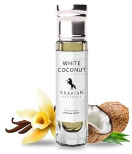 Arabian Opulence FR303 WHITE COCONUT Roll-on Parfümöl | Konzentriertes Parfümöl für den Körper | Langanhaltendes Parfüm auf Ölbasis für Männer und Frauen | Alkoholfreie Flasche in Reisegröße (6ml)