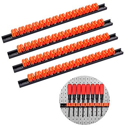 3-H Soporte para herramientas, portaherramientas para destornilladores y llaves, juego de pasadores de 4 piezas Parat(4 Naranja)