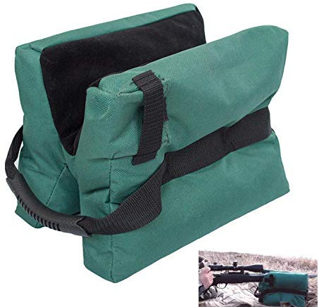 Vorderschaftauflage,Gewehrauflage Mit Griff,Gewehr Unterstützender Sandsack Zum SchießEn,Ungefüllt,Oxford Grün 30 * 25cm