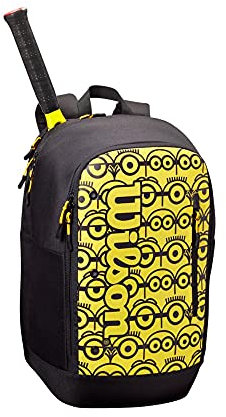Wilson Tennisrucksack Minions Tour, Bis zu 2 Schläger, Gelb/Schwarz, WR8013801001