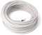 Amarcords - Cavo elettrico tessile colore BIANCO tondo cotone 20 metri a 2 conduttori 2x075 - Filo rivestito in tessuto colorato vintage per lampade lampadari applique e abat jour.