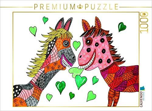 CALVENDO Puzzle Verliebte Pferde | 1000 Teile Lege-Größe 64 x 48 cm Foto-Puzzle für glückliche Stunden