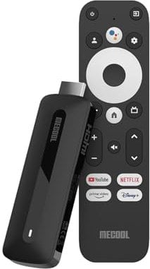 CACACOL Mecool KD3 Google TV Stick Android Smart TV Box Google & Netflix Certified AV1 4K HDR Ultra HD Amlogic S905X4 Google Assistant with 2.4G/5G WiFi 5 Bluetooth 5.0 Dolby Atmos Support