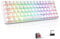 TECURS Clavier Gamer Mécanique sans Fil RGB Rétroéclairé, 65% TKL Clavier Gaming Azerty avec Bluetooth/2.4G /Type-C, 68 Touches Anti-Ghosting Switchs Rouge pour PC/Windows/Mac/Xbox, Blanc