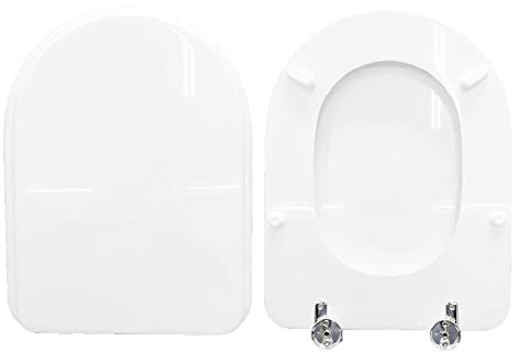 WC-Sitz kompatibel mit Relax Flaminia Holz beschichtet Polyester weiß by HYDRO HOME
