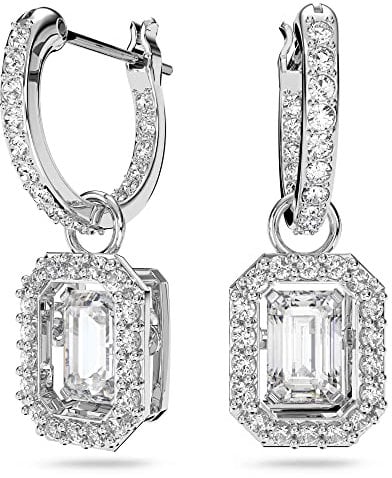 Swarovski Millenia Drop-Ohrhänger, Rhodinierte Ohrringe mit Strahlenden Swarovski Kristallen