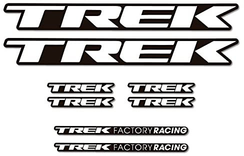 Adesivi compatibili con telaio bici Trek Factory Racing Bianco
