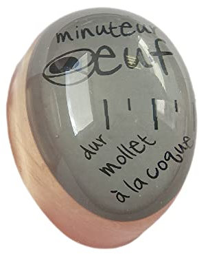 Minuteur Oeuf – Timer Minuteur Cuisson pour des œufs à la Coque, Mollet ou Dur inratables – Change de Couleur pour Indiquer la Bonne Cuisson - Ludique, Facile et Malin – Couleur au Choix (Gris)