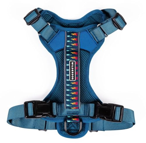 Wilderdog Lightweight Dog Harness with Reflective Straps - Small - Pacific Blue