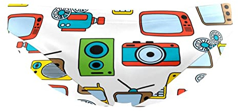 VBFOFBV Jammers Swimsuit for Men & Boys, Competition Swim Suit, Cartoon Camera Tv Camera Pattern