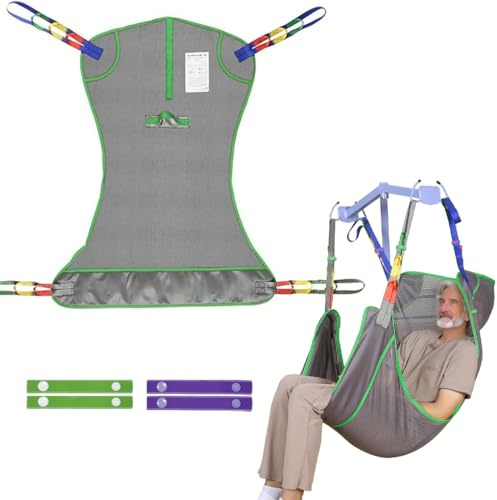 EZ Assistive Universal Full Body Patient Lift Sling, Lift Medical Sling für Bett Positionierung und Baden Assist Aids, Transfer Sling für Ältere, Bariatric,Behindert, Bettlägerig,(Groß)