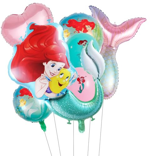 Meerjungfrau Luftballon Geburtstagsdeko，Geburtstag Ariel Luftballon，Meerjungfrau Geburtstag，Kindergeburtstag Party Set