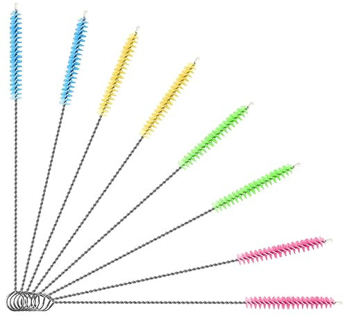 Vicloon Reinigungsbürsten, 8 Stück Flasche Reinigungsbürsten Milchschlauchbürste Nylon Schlauchbürste Set für Reagenzgläser Reinigen Teekanne Düse Trinken Strohhalme