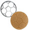 Moose Goods Cortador de galletas de pelota de fútbol de 3 pulgadas, cortadores de galletas deportivos con formas y sellos, cortador de galletas de fútbol para suministros de horneado de bricolaje