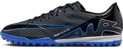 NIKE Zoom Vapor 15 Academy Tf Sneaker Black/Chrome-Hyper Royal 12.5