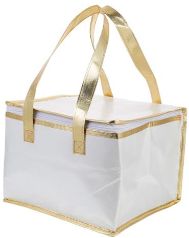 CHILDWEET Sacchetto Della Spesa Isolato Porta Alimenti Caldi Per Il Trasporto Sacchetto Per Alimenti in Alluminio Borse Termiche Borsa Da Ristorazione Sacco Per Il Pranzo Portatile Stoffa