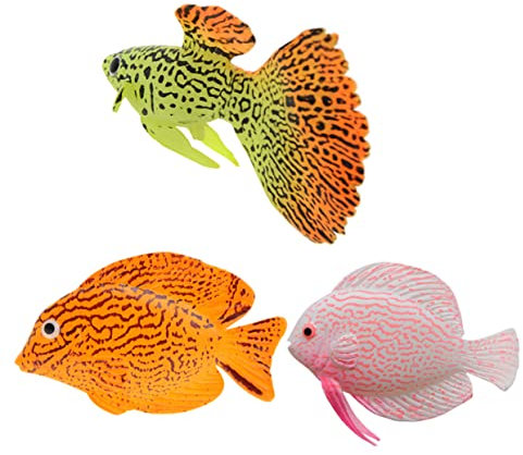 Beaupretty 3st Simulation Leuchtenden Fisch Dekorationen Für Aquarien Gehirn Entwicklungsbedingt Kunstfische Für Aquarien Realistisch Gefälschter Fisch Für Tier Miniatur Aquarium Kieselgel