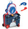GOPLUS Kinderkoffer mit Rucksack, Kids Trolley, Kindergepäck mit Rollen, Reisekoffer mit Teleskopgriff, Hartschalenkoffer für Kinder, Kindertrolley Farbwahl (Dunkelblau-Astronaut, 12+18)