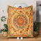 Leeisysme Fleece-Überwurfdecke, 70er-Jahre-Stil, Boho-Sonnenblumen, Sternbild, gemütliche Dekoration, Nickerchen-Decke für Sofa, Bett, Couch, Stuhl oder Schlafsaal, 127 x 152 cm, Orange