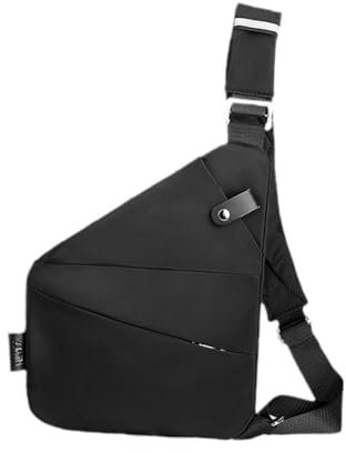 Cross-Body-Tasche, Aufbewahrung, minimalistische Brusttasche, trendiges Oxford-Gewebe für Herren, lässig, modisch, Waffentasche, Brusttasche, Schwarz , 31*20*23*1.5cm