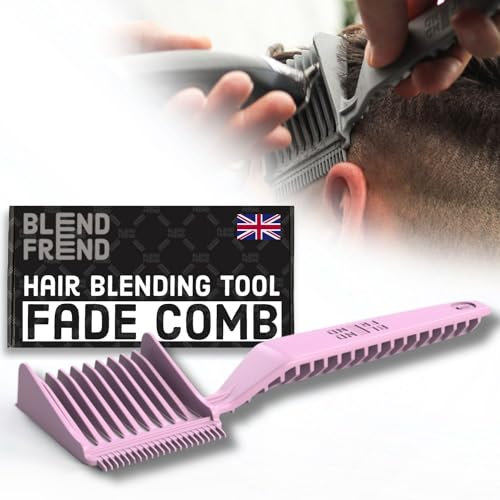 BLEND FREND Peigne pour gaucher - Outil de mélange de cheveux de qualité 1 (3 mm) - Pour mélanger les cheveux à la maison comme un salon de coiffure, peigne mélangeur, compatible avec toutes les