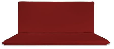 Il Tuo Artigiano Design Wasserdichtes Kissen für Gartenschaukel, 3-Sitzer, Matratze für Gartenschaukel, Made in Italy, UV-beständig (Rot, 4-Sitzer – 170 x 55 cm)