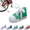 Caduola Personalisierte Motorrad-Fußstütze, kleiner Schuh, Motorrad-Seitenständer, Kickstand-Verlängerungspolster, 1 x Motorradständer, niedliche Mini-Leinwandschuhe, Seitenständer (Green)