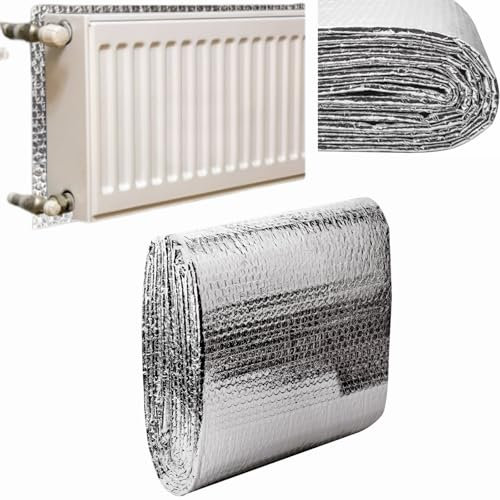 Lifemaison Radiator Insulation Reflective Foil - 5m x 60cm Heat Reflector Panels Sheet - Save Energy & Reduce Bills- Thermal Barrier for Attics Windows Garages RV Ducts