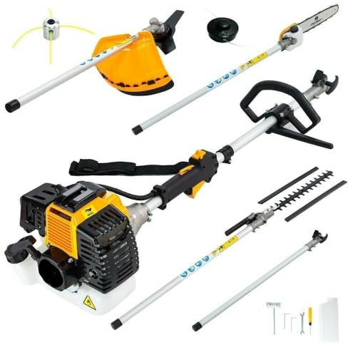 DECESPUGLIATORE A SCOPPIO 52 CC 5 FUNZIONI TAGLIARAMI TAGLIA ERBA TAGLIASIEPI