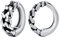 JewelryWe Kettenoptik Ohrringe Creolen für Herren: Vintage Punk Panzerkette Kette Form Non-Piercing Clip-On Ohrringe Creolen Ohrclips Fake Ohrstecker Ohne Loch Silber
