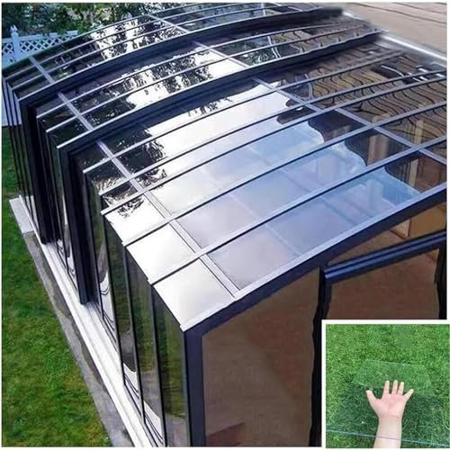Láminas de Plástico de Policarbonato,Láminas de Policarbonato Planchas Placas Transparente,plastico duro transparente,Prueba de Lluvia for Invernaderos,Exteriores,Cocheras(Size:100*100cm/3.3*3.3ft)