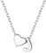 ChicSilver 925 Silber Kette, Buchstabe Halskette mit Herz, Kleine Herz Kette mit Buchstabe J Anhänger, Initialen Modeschmuck für Geburtstag