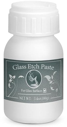 3.5 oz ätzpaste für glas, Etch Paste for Glass, glas ätzpaste Erstellen Sie wunderschöne Kunst in Minuten, personalisieren Sie Ihr Handwerk auf Glasoberflächen(100g)