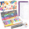 Aquarellfarben-Set, 138 lebendige Farben, Reise-Aquarell-Set mit Mini-Palette, Pinseln und Aquarellblättern, ungiftig, hochpigmentartiges Kunstzubehör für Künstler, Hobbyisten und Malliebhaber