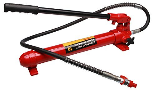 Pompe hydraulique Manuelle, capacité 10 tonnes, avec Tuyau et Tige de Pompe