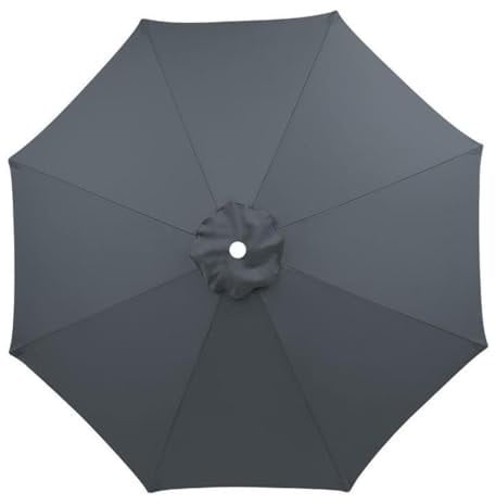 NIKSHI Auvent De Remplacement pour Parasol 3.0m 6/8 Baleines, Toile De Parasol Déporté Remplacement pour Cour, Jardin, Plage, Protection UV Housse de Rechange pour Parasol,Grey-8 Streben