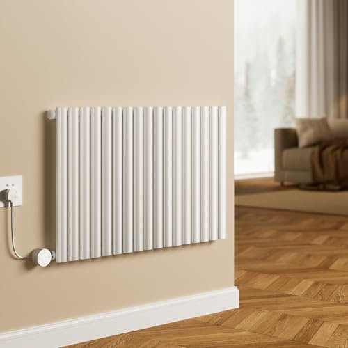 Warmiehomy Oil Filled Radiator, 17 Fins Single Panel Electric Heater, Electric Radiators Wall Mounted, 5 Modes, 7d/24h Timer, Child Lock, WIFI App Control, Touch Screen Adjustable Thermostat, 60*100cm