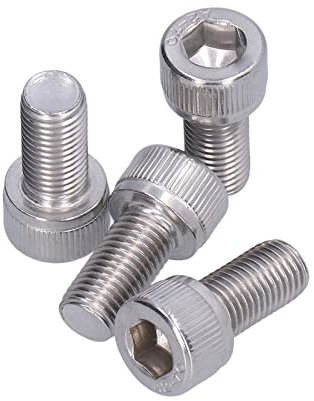 M10X1 25 Schraube M10 1,25 4 Pezzi Bullone Esagonale con Esagono Incassato Vite in Acciaio Inossidabile A2 1,25 Mm Fissaggio a Passo Fine Hardware (M10*20)