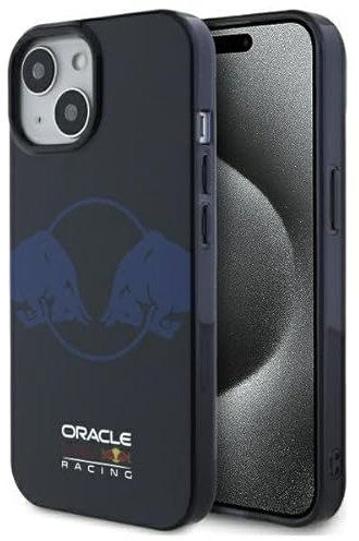 CG MOBILE Red Bull RBHMP15S24HIDBV Hülle für iPhone 15 6.1 Marine IML Two Bulls kompatibel mit MagSafe