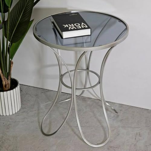 Dmora Couchtisch Bistrica 56x56x68h cm Silber Zeitschriftenhalter
