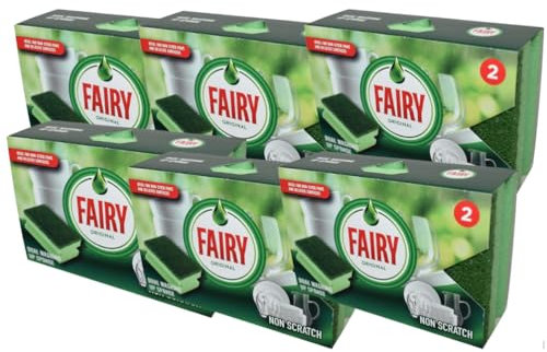 12 x Scourer Fairy | Green Sponge Scourers {6x2's} | Non Scratch Format