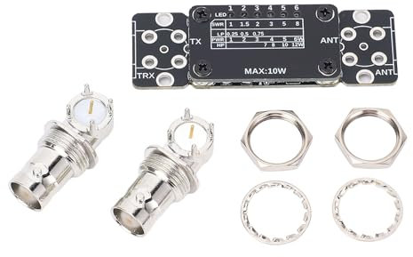 QRP SWR -Meter -Kit, 1 Bis 50 MHz Multi -Zweck QRP SWR -Messgerät, Stromverstärkerzubehör, mit Abnehmbaren BNC -Lötplatten, SWR -Stromanzeige