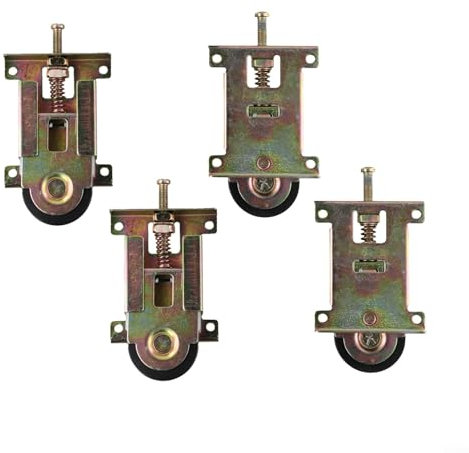 Repuesto de rodillo de puerta de armario de espejo corredizo, polea de puerta corredera de gabinete, rueda cóncava de nailon con rodamiento de bolas cóncavo de nailon para puertas correderas lisas de