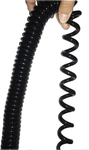 Fil électrique Câble spiralé télescopique à 4 conducteurs, 22 AWG, fil à ressort carré de 0,3 mm, âme en cuivre, extensible de 1 à 10 mètres, bobine rétractable(Stretch 4 Meter 4core 0.3mm square)