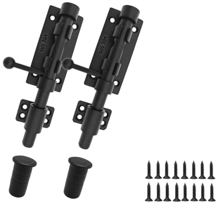 Schieberiegel Torverschluss 304 Edelstahl Schiebetürschloss Extra Dicker Riegel Riegel Schwerlast Sicherheitsschloss für Holzzäune, Scheunentore, Schuppen, Haustier- & Kindersicherheit