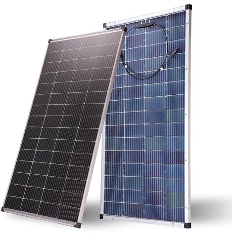 Nicesolar Panel solar monocristalino de 200 W, panel solar fotovoltaico, 200 W, módulo fotovoltaico para baterías de 12 V, caravanas, barcos, yates, RV, soportes de techo