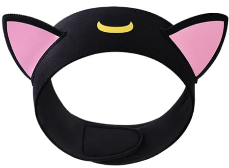Diadema de neopreno con orejas de gato de 3 mm, ajustable, gorro de buceo de dibujos animados, capucha de traje de neopreno para niños y adultos